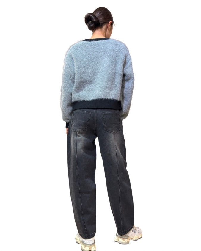 ダメージ バレルパンツ(Unisex/ユニセックス)