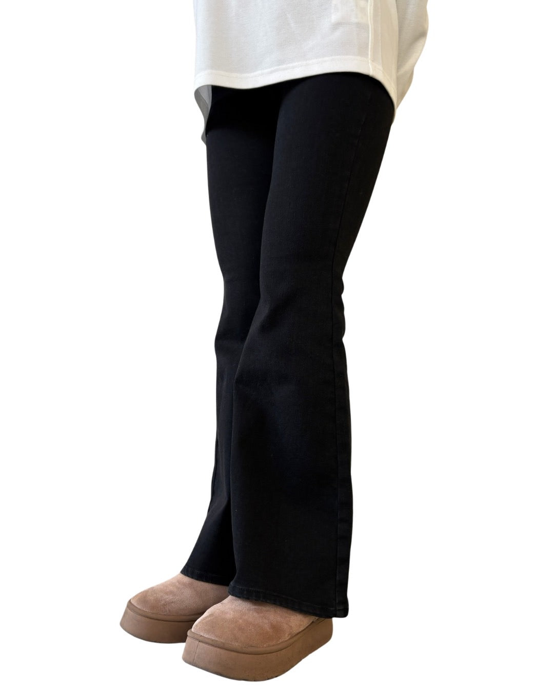 裾フレアー デニムパンツ(Ladies/レディース)