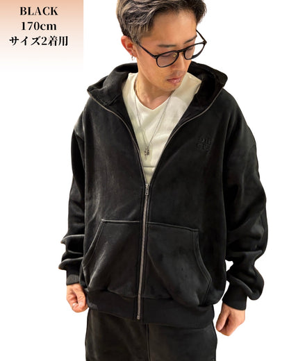 両面 マイクロスウェード ジップパーカー(Mens/メンズ)