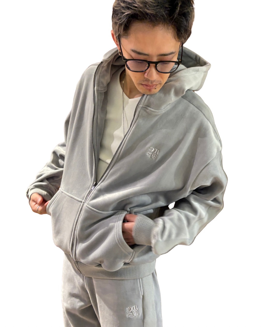 両面 マイクロスウェード ジップパーカー(Mens/メンズ)