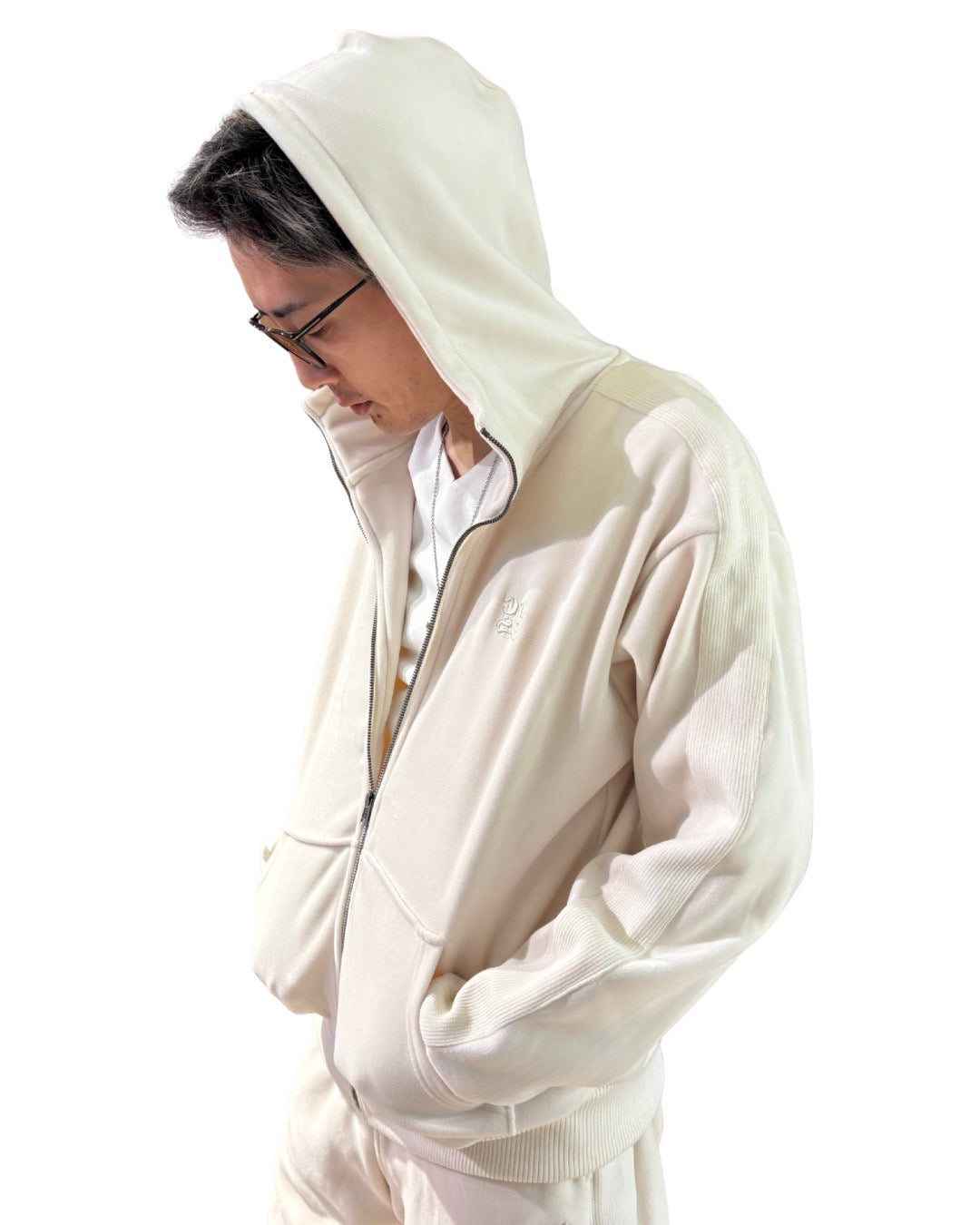 両面 マイクロスウェード ジップパーカー(Mens/メンズ)