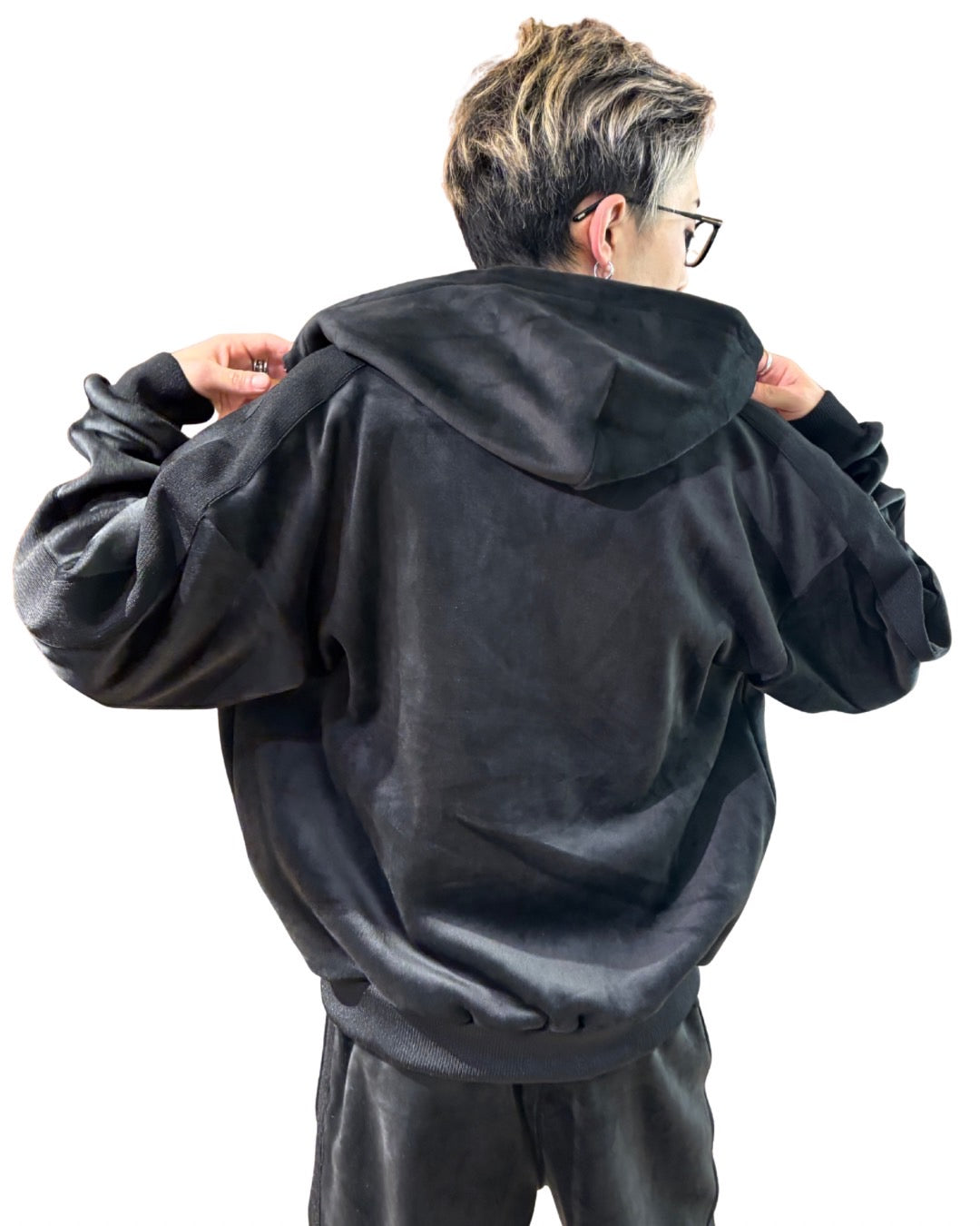 両面 マイクロスウェード ジップパーカー(Mens/メンズ)