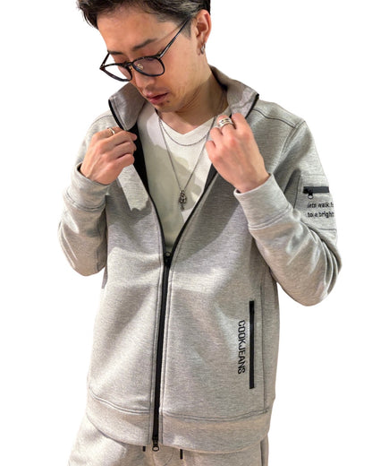 スタンド 襟 ジップジャケット(Unisex/ユニセックス)