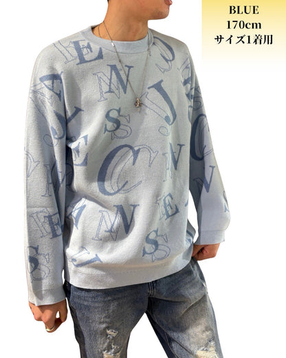 ランダム ロゴ ニット(Unisex/ユニセックス)