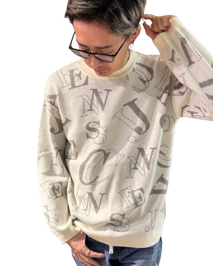 ランダム ロゴ ニット(Unisex/ユニセックス)