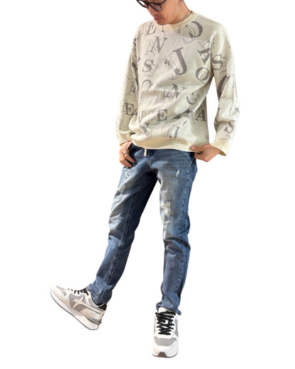 ランダム ロゴ ニット(Unisex/ユニセックス)