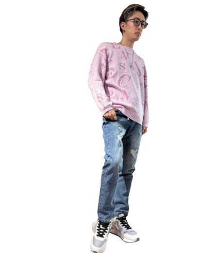 ランダム ロゴ ニット(Unisex/ユニセックス)