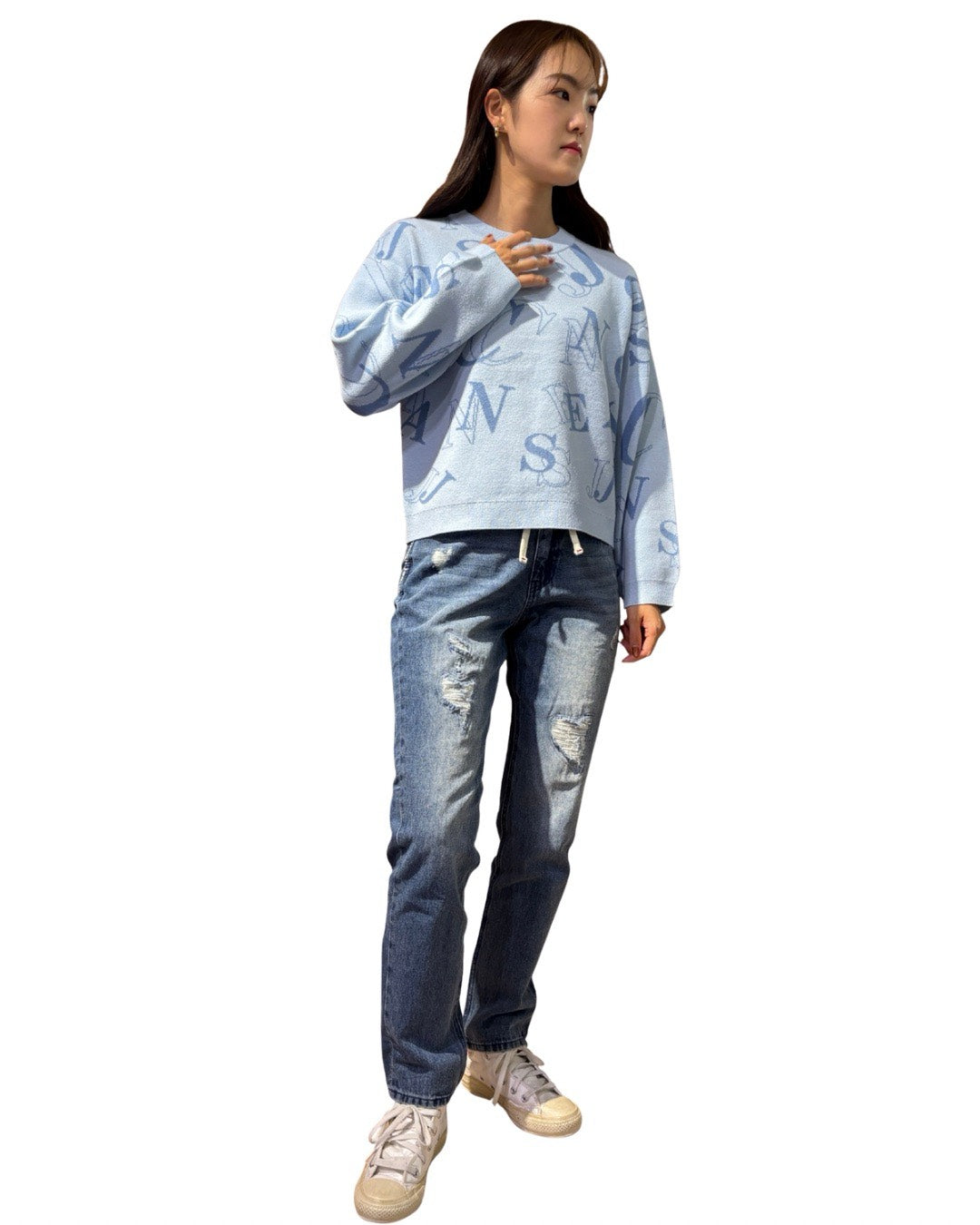 ランダム ロゴ ニット(Ladies/レディース)