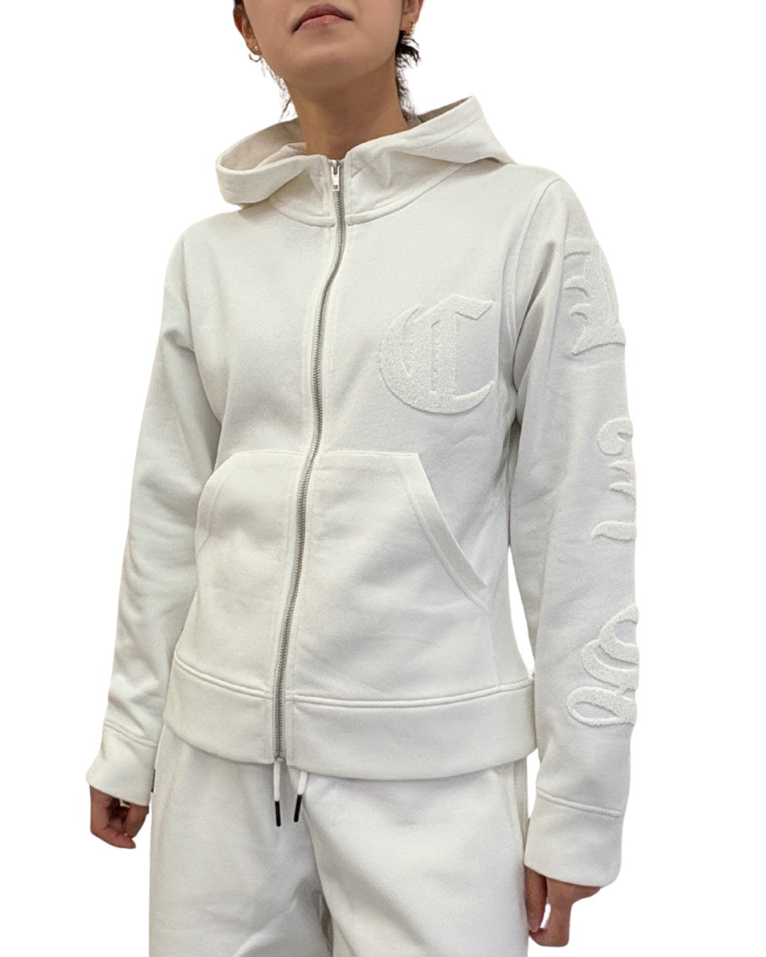 パイルワッペン ジップ フード ジャケット(Ladies/レディース)