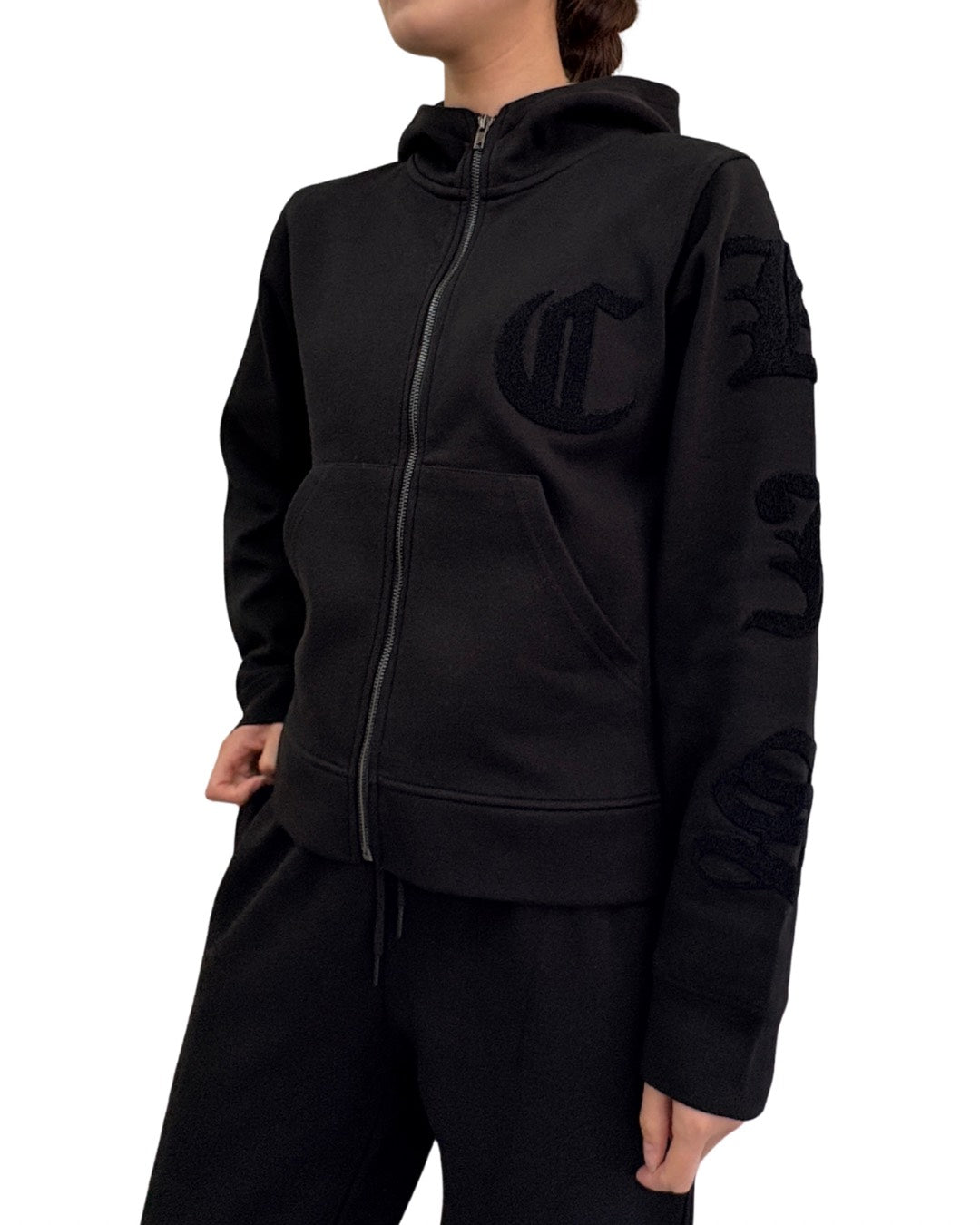 パイルワッペン ジップ フード ジャケット(Ladies/レディース)