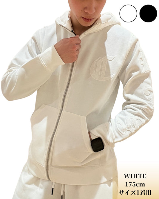 パイルワッペン ジップ フード ジャケット(Mens/メンズ)