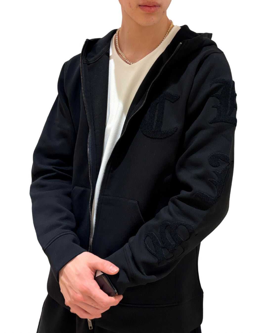 パイルワッペン ジップ フード ジャケット(Mens/メンズ)